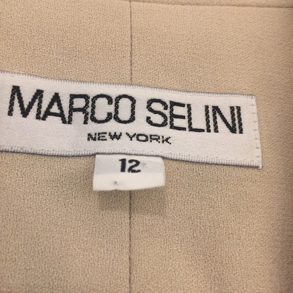 Marco Selini vest. Tan with white trim  size 12 - Picture 3 of 3